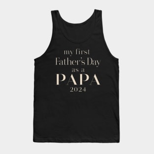 First Time Papa Est 2024 Tank Top